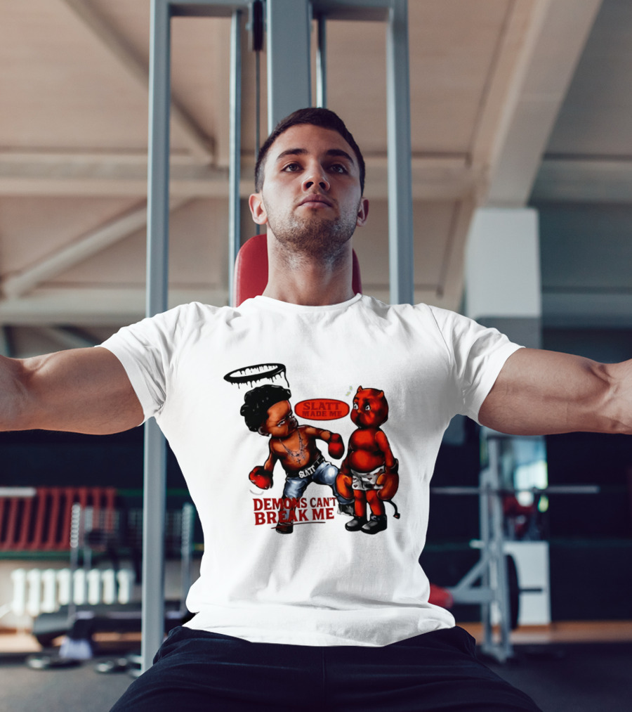Demons Can't Break Me Slatt Made Me Boxing Halo Devil T-Shirt