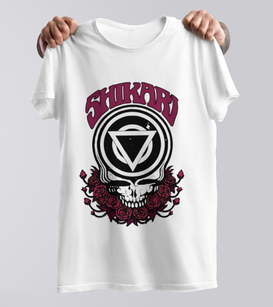 Shikari Triangle Skull Roses T-Shirt