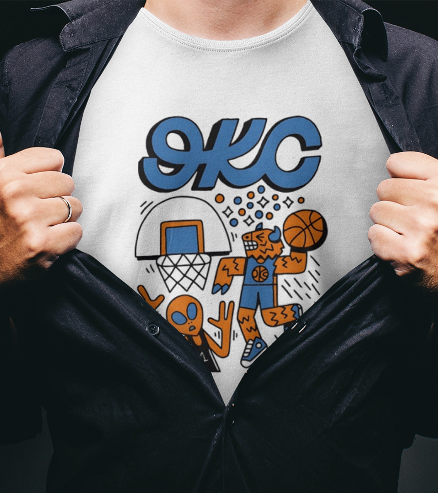 OKC Thunder Rumble Dunk Basketball T-Shirt