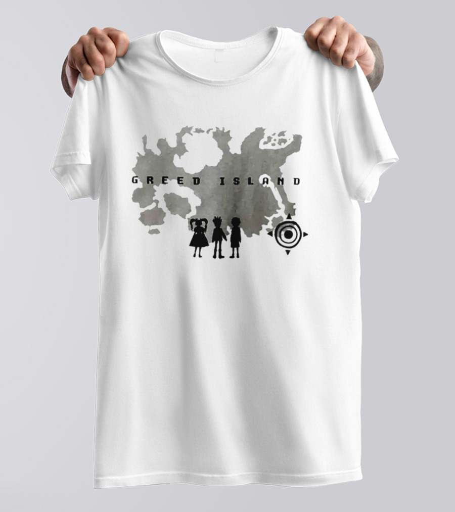 Hunter X Hunter Greed Island Characters Map And Compass T-Shirt