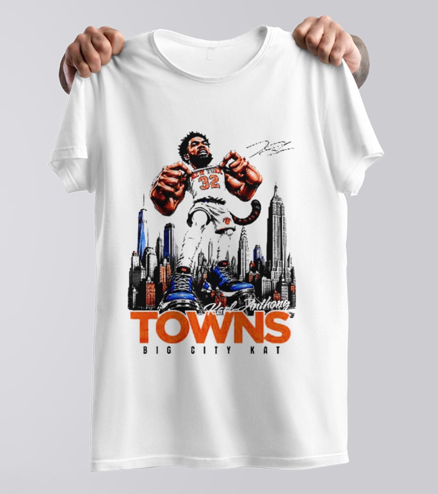 Karl Anthony Towns Big City Kat New York Knicks 32 T-Shirt