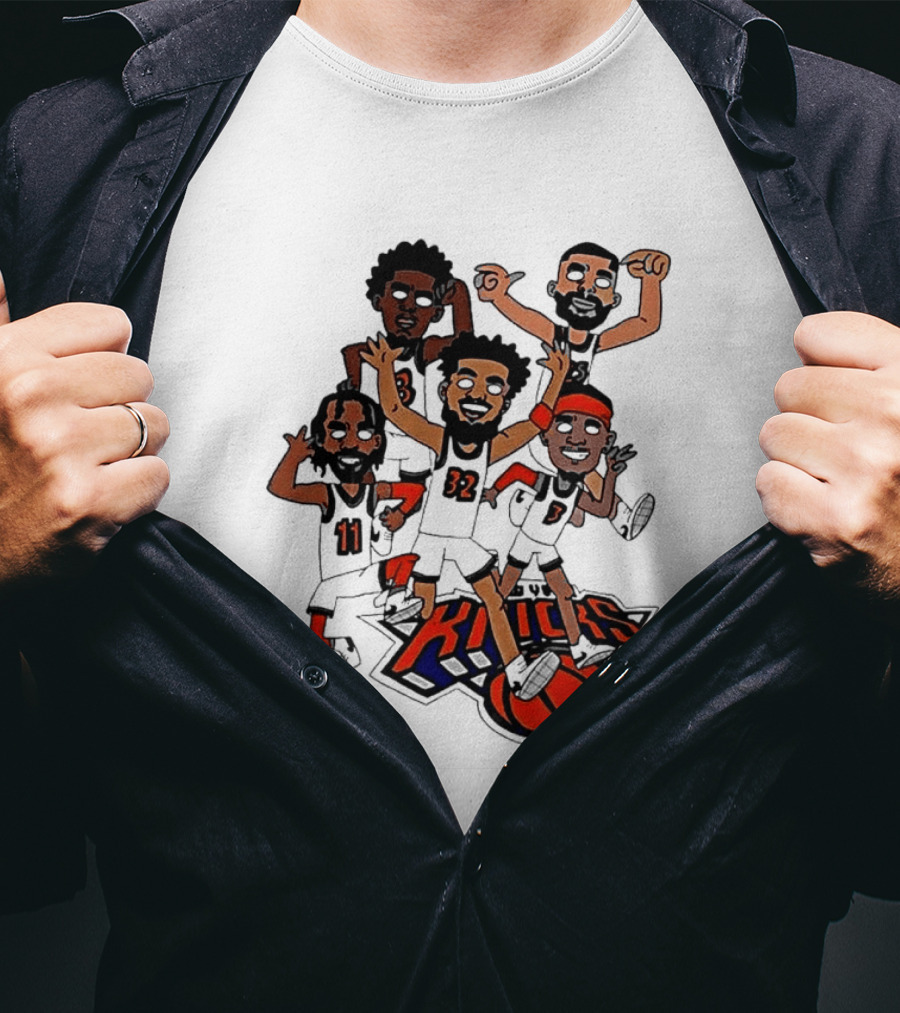 Premiun New York Knicks Future Champs 2026 NBA Cartoon Players T-Shirt