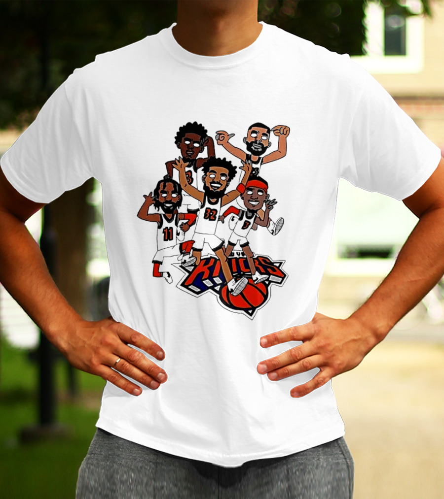 Premiun New York Knicks Future Champs 2026 NBA Cartoon Players T-Shirt
