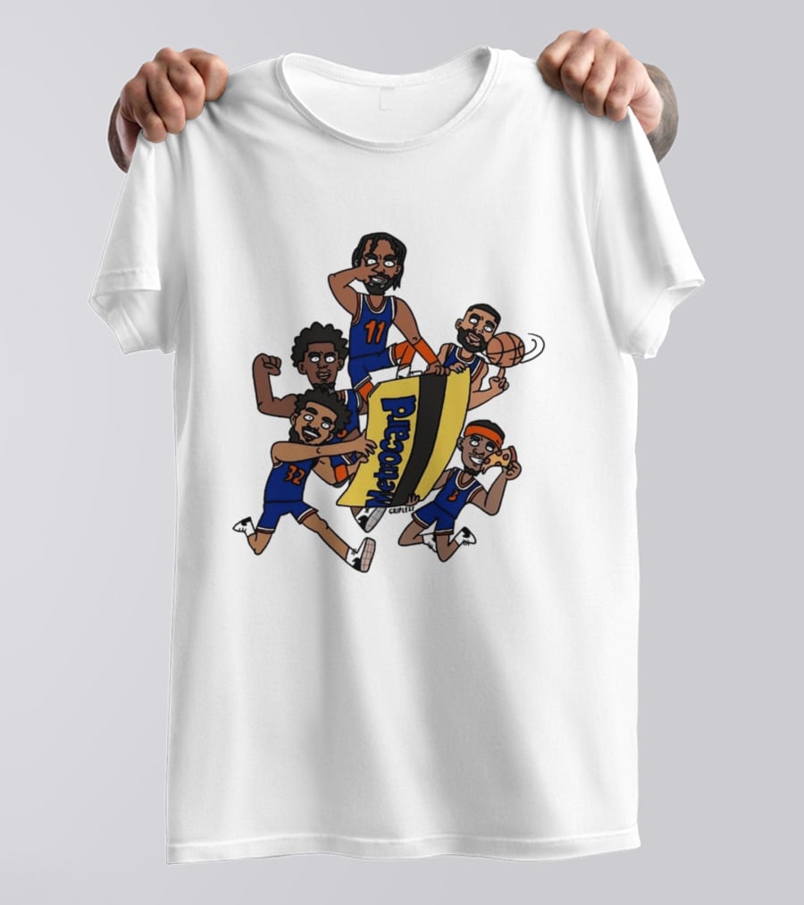 New York Basketball Team Subway Characters With Metocard T-Shirt
