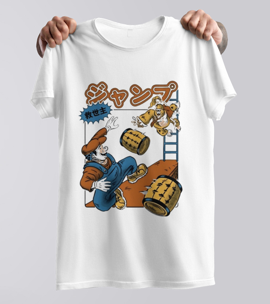 Mario Vs Donkey Kong Jumping Savior T-Shirt