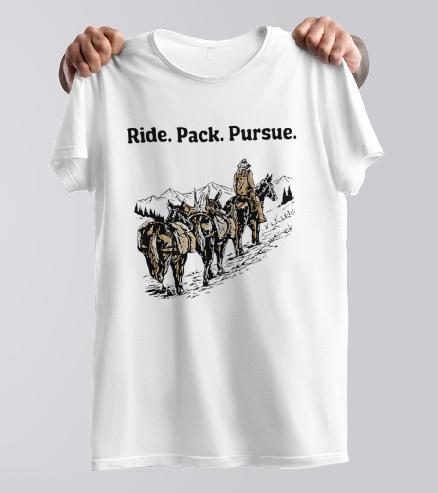 Mountain Wilderness Backcountry Ride Pack Pursue Mules Expedition Journey T-Shirt