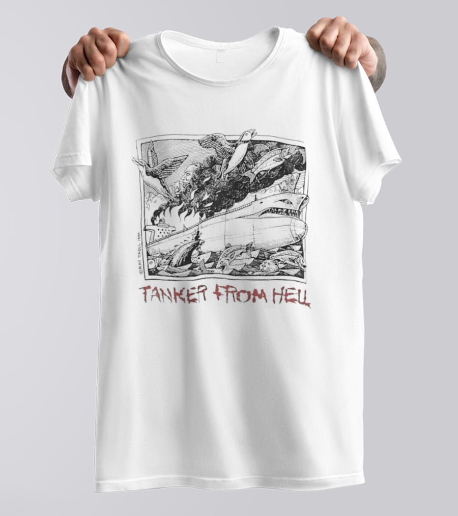 Tanker From Hell Ray Troll 1989 T-Shirt