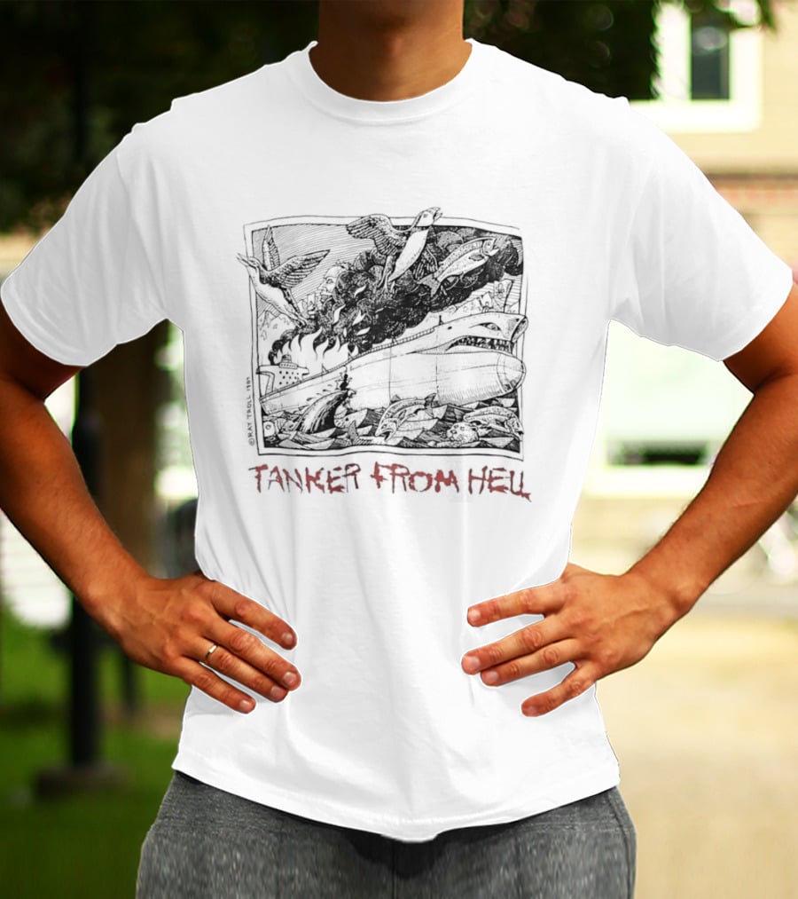 Tanker From Hell Ray Troll 1989 T-Shirt