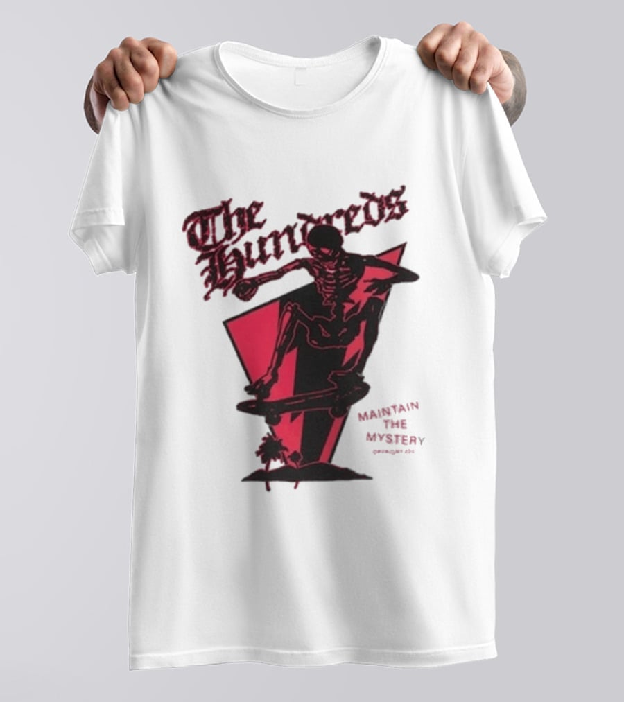 The Hundreds Skeleton Skateboarding Maintain The Mystery T-Shirt