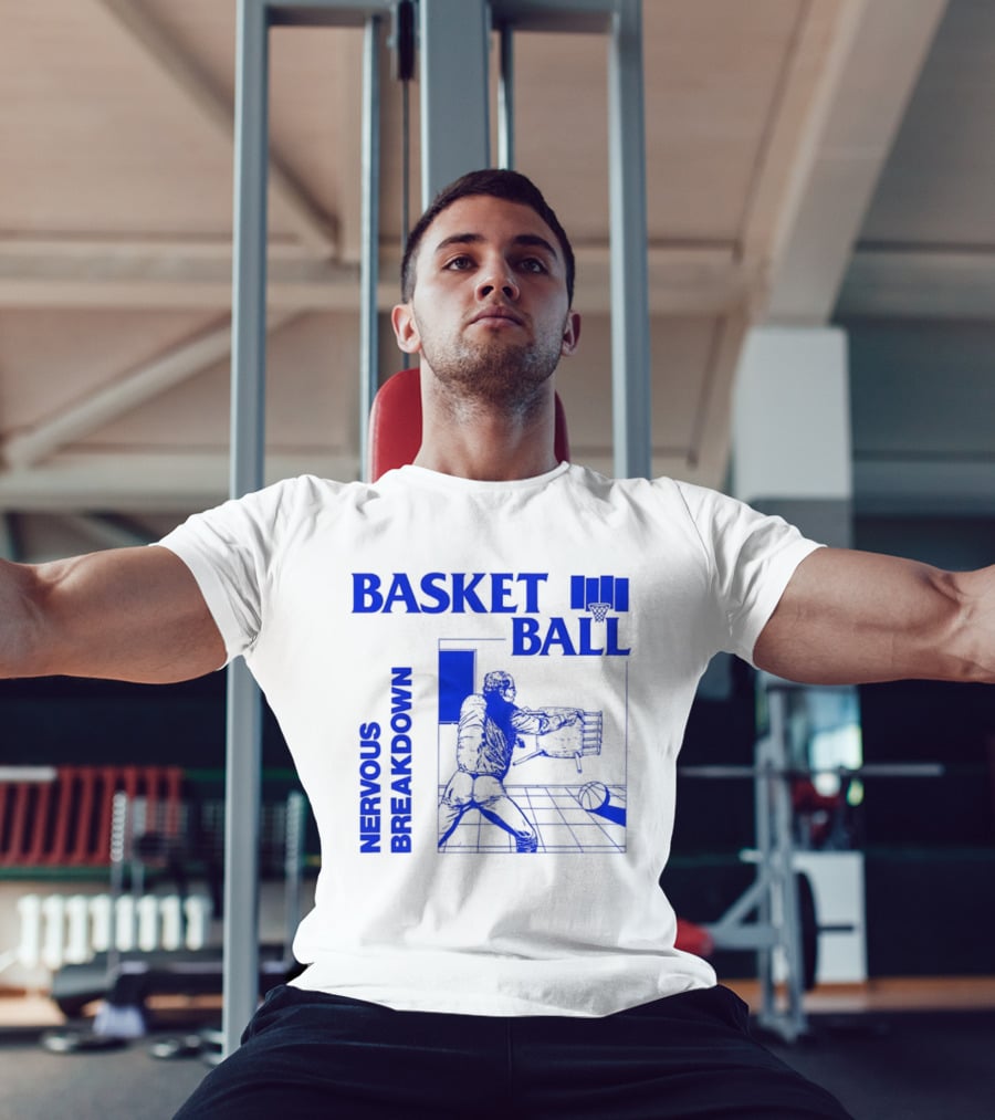 Basketball Nervous Breakdown Game Room Scene T-Shirt