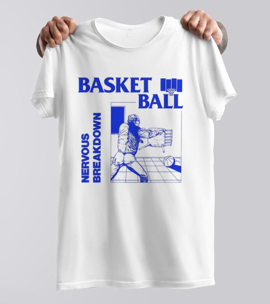 Basketball Nervous Breakdown Game Room Scene T-Shirt