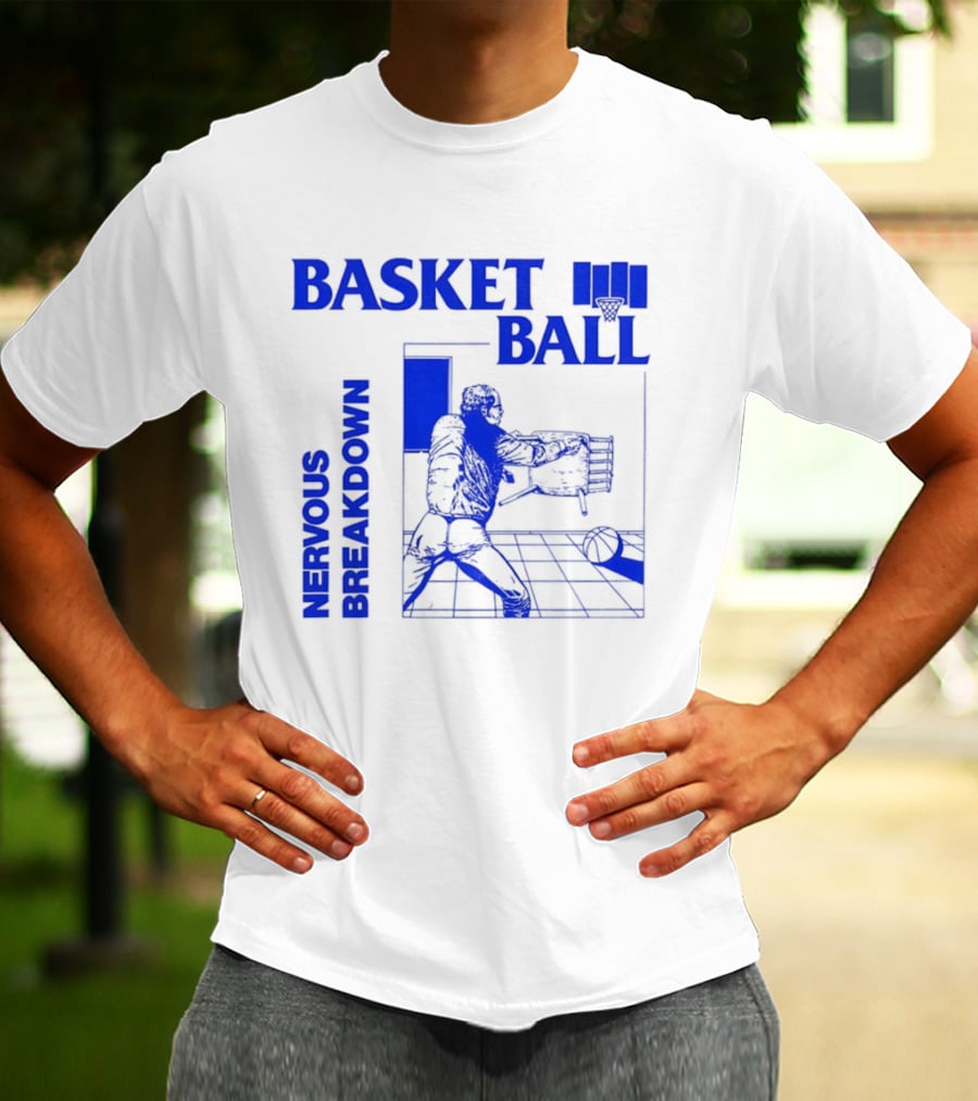 Basketball Nervous Breakdown Game Room Scene T-Shirt