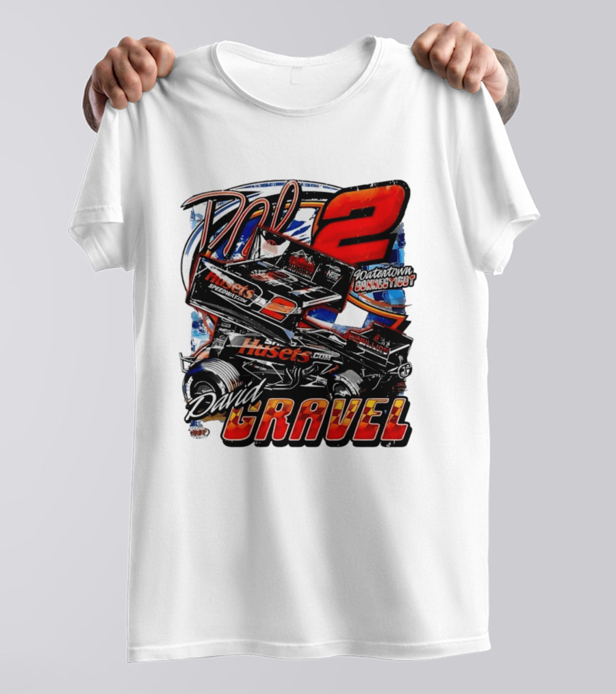 David Gravel Big Game Motorsports Sprint Car 2 Watertown Connecticut Huset's Speedway NOS T-Shirt