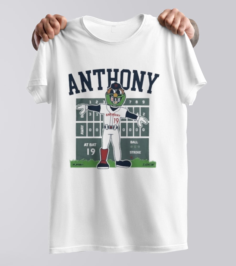 Anthony Cartoon Scoreboard Players Boston Baseball 19 T-Shirt