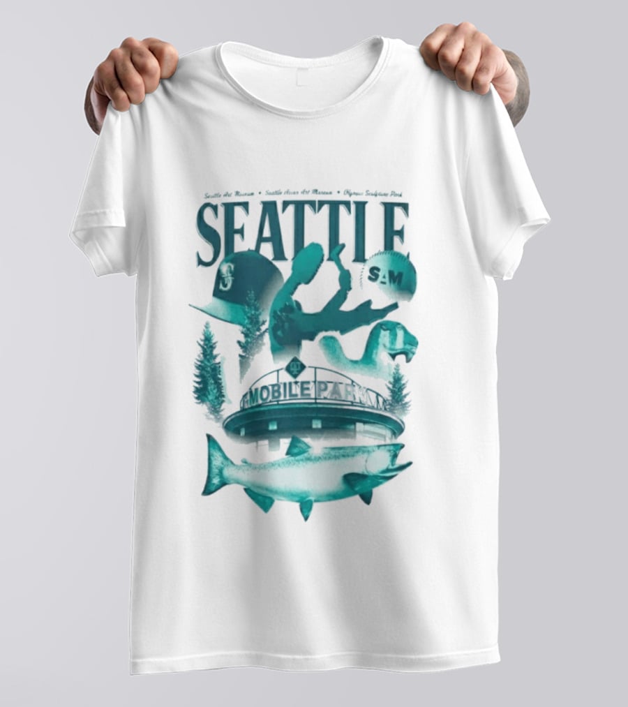 Seattle Mariners SAM Museum Olympic Sculpture Park Salmon T-Shirt