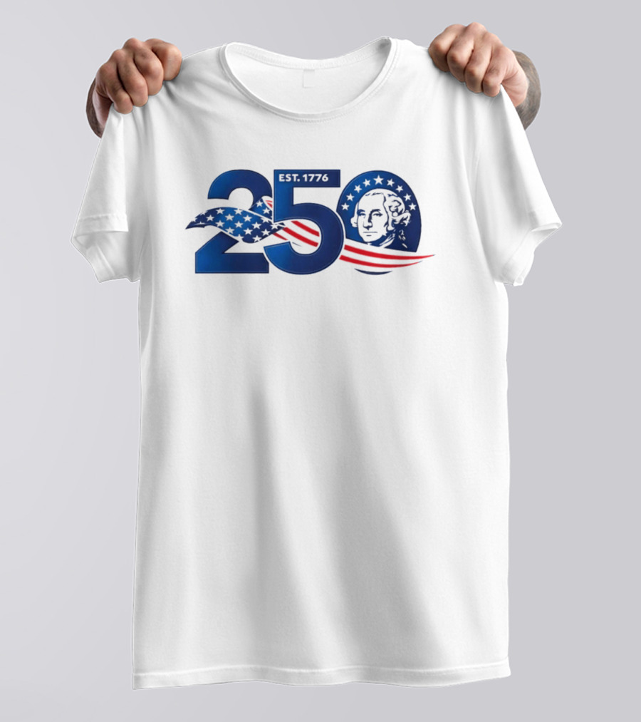 George Washington 250th Anniversary EST 1776 USA Patriot T-Shirt