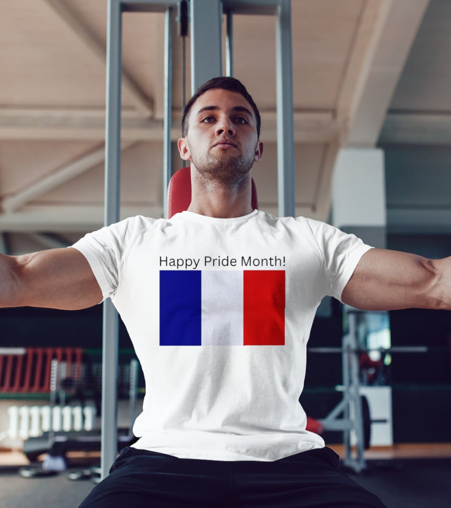 Happy Pride Month France Flag Celebration T-Shirt