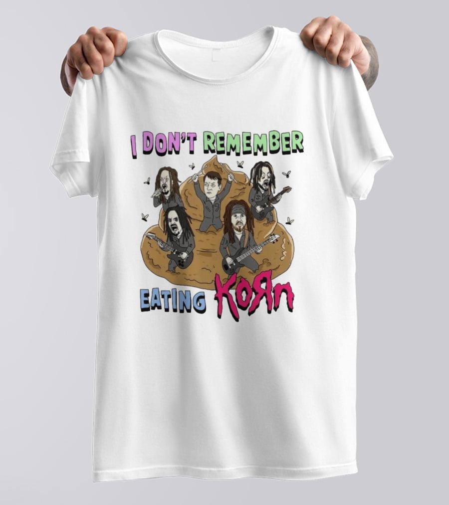 I Don't Remember Eating KoRn Band Parody Cartoon Characters T-Shirt