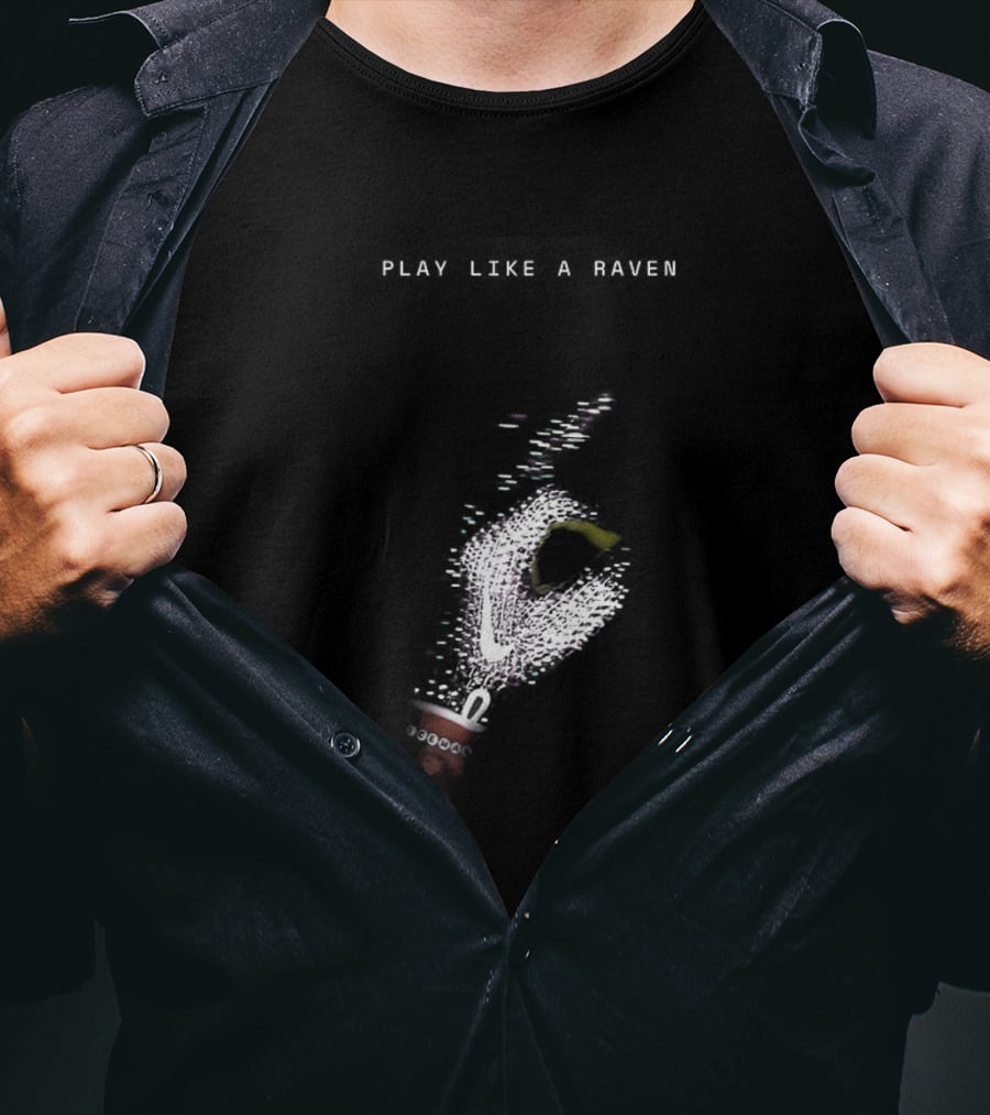 Play Like A Raven Baltimore Ravens X Drake Iceman Diamond Chain Football Collaboration T-Shirt