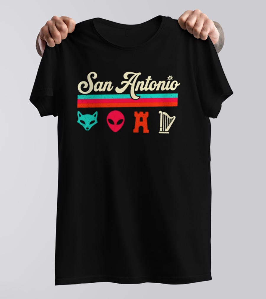 San Antonio Fox Alien Castle Harper Spurs Basketball NBA 2026 T-Shirt