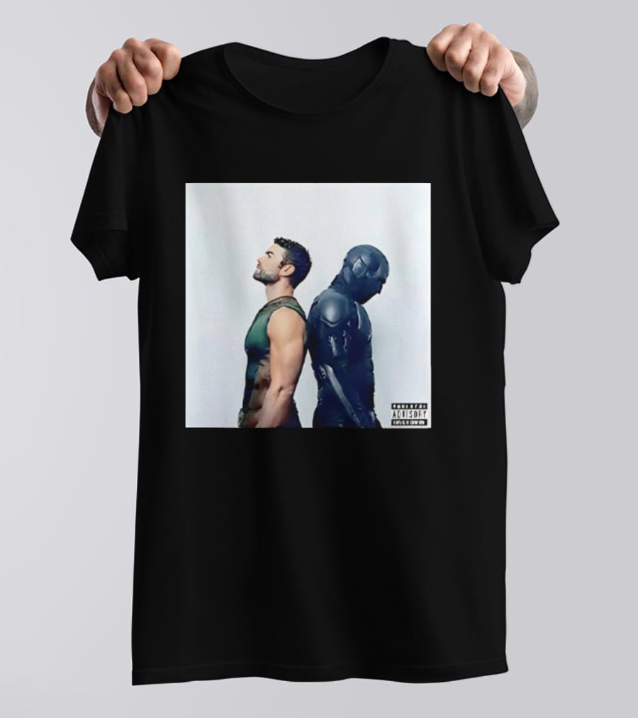 The Deep And Black Noir The Boys Parental Advisory Iconic Character Duo T-Shirt