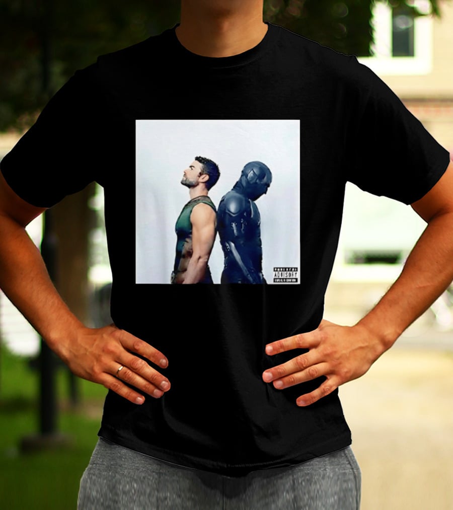 The Deep And Black Noir The Boys Parental Advisory Iconic Character Duo T-Shirt
