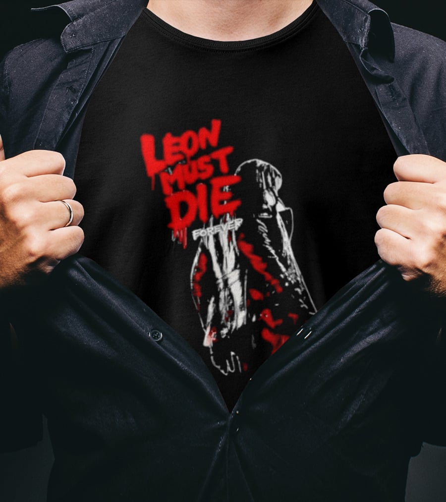 Leon Must Die Forever Red T-Shirt