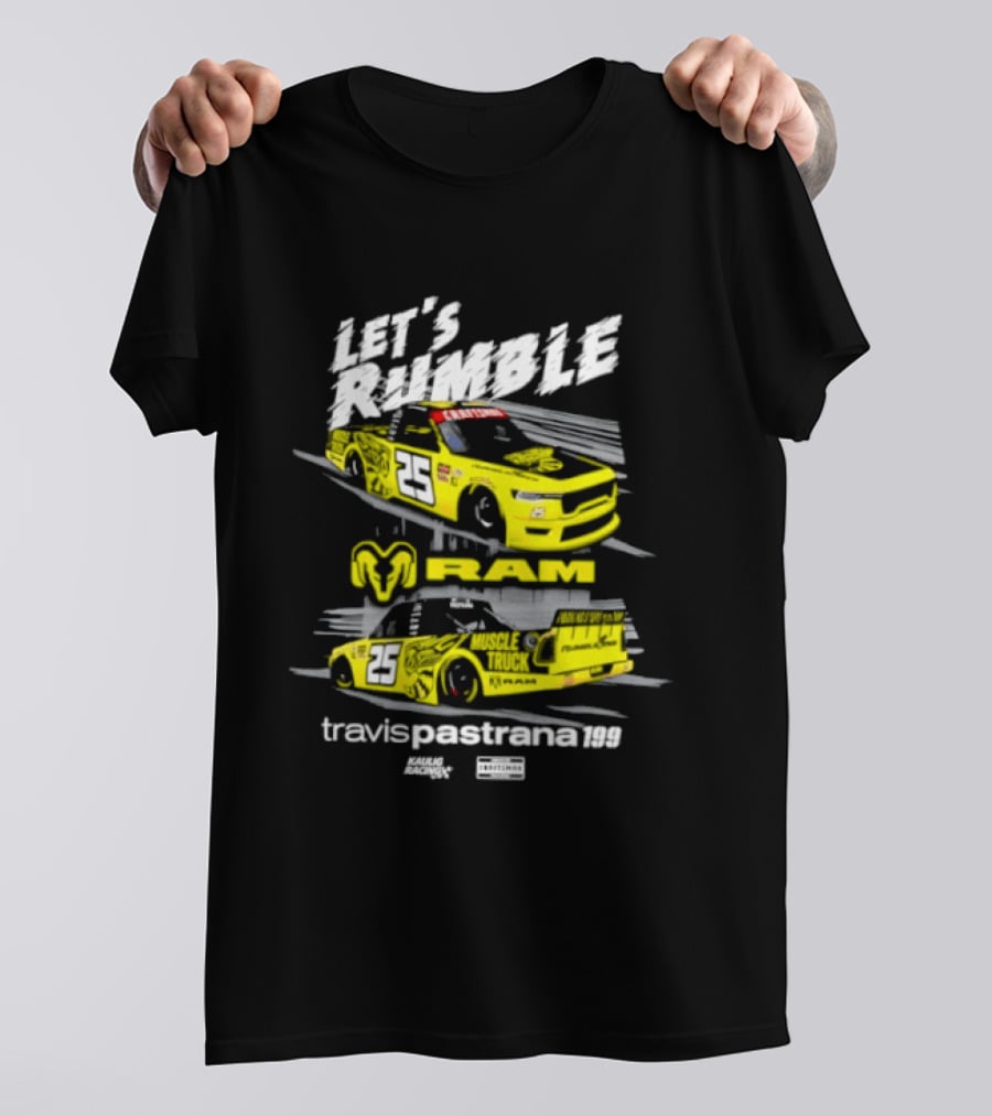 Let's Rumble RAM Travis Pastrana 25 Muscle Truck Racing T-Shirt