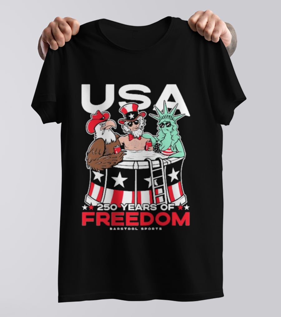 USA 250 Years Of Freedom Barstool Sports Uncle Sam And Friends T-Shirt
