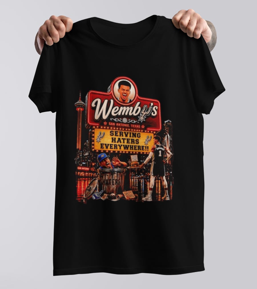 Wembanyama Serving Haters Everywhere San Antonio Spurs Texas T-Shirt