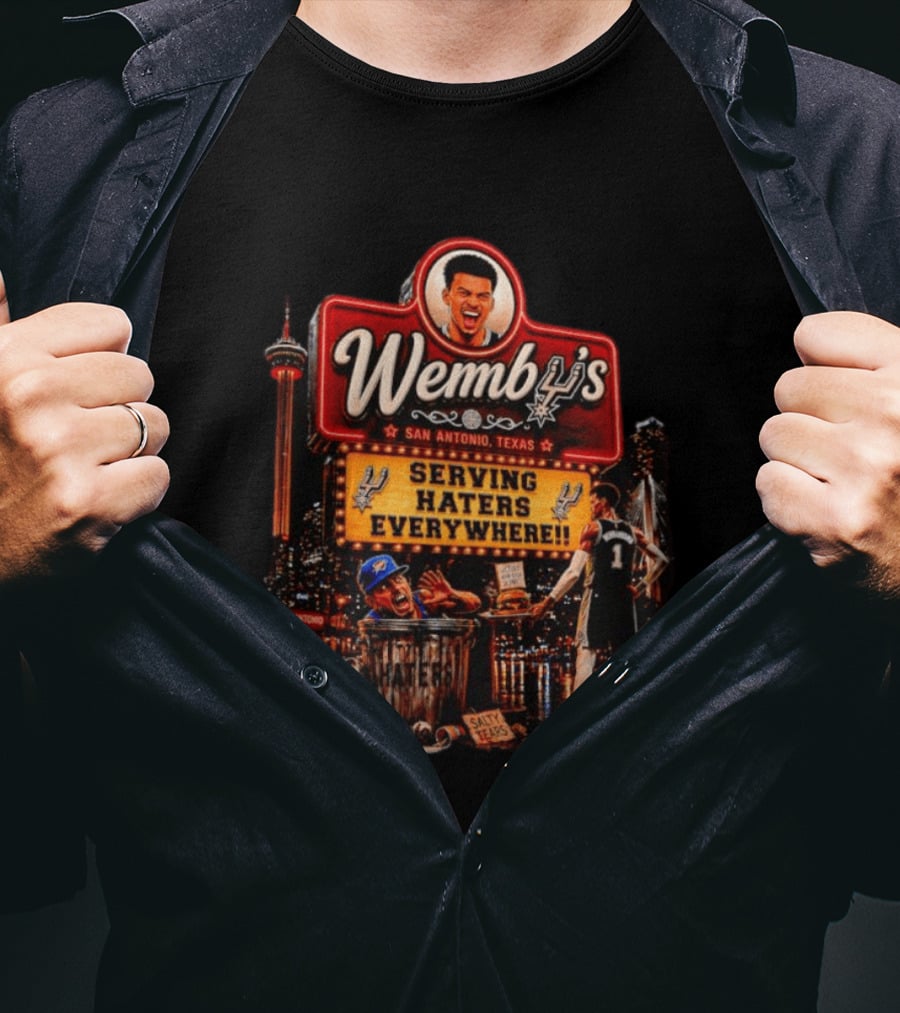 Wembanyama Serving Haters Everywhere San Antonio Spurs Texas T-Shirt