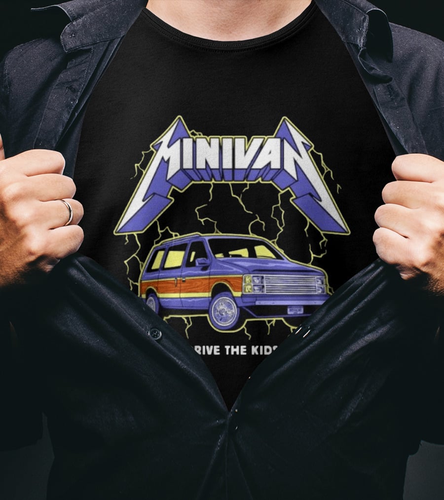 Minivan Drive The Kids Electric T-Shirt