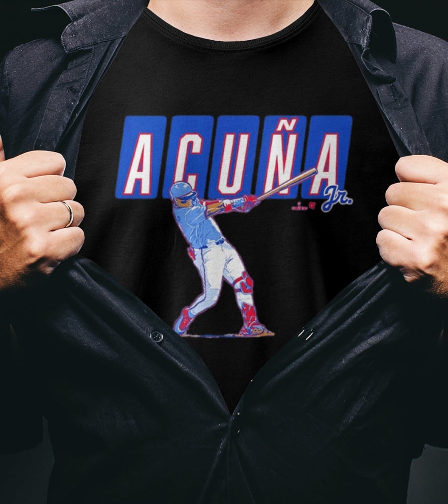 ATL Ronald Acuña Jr Slugger Swing Action T-Shirt