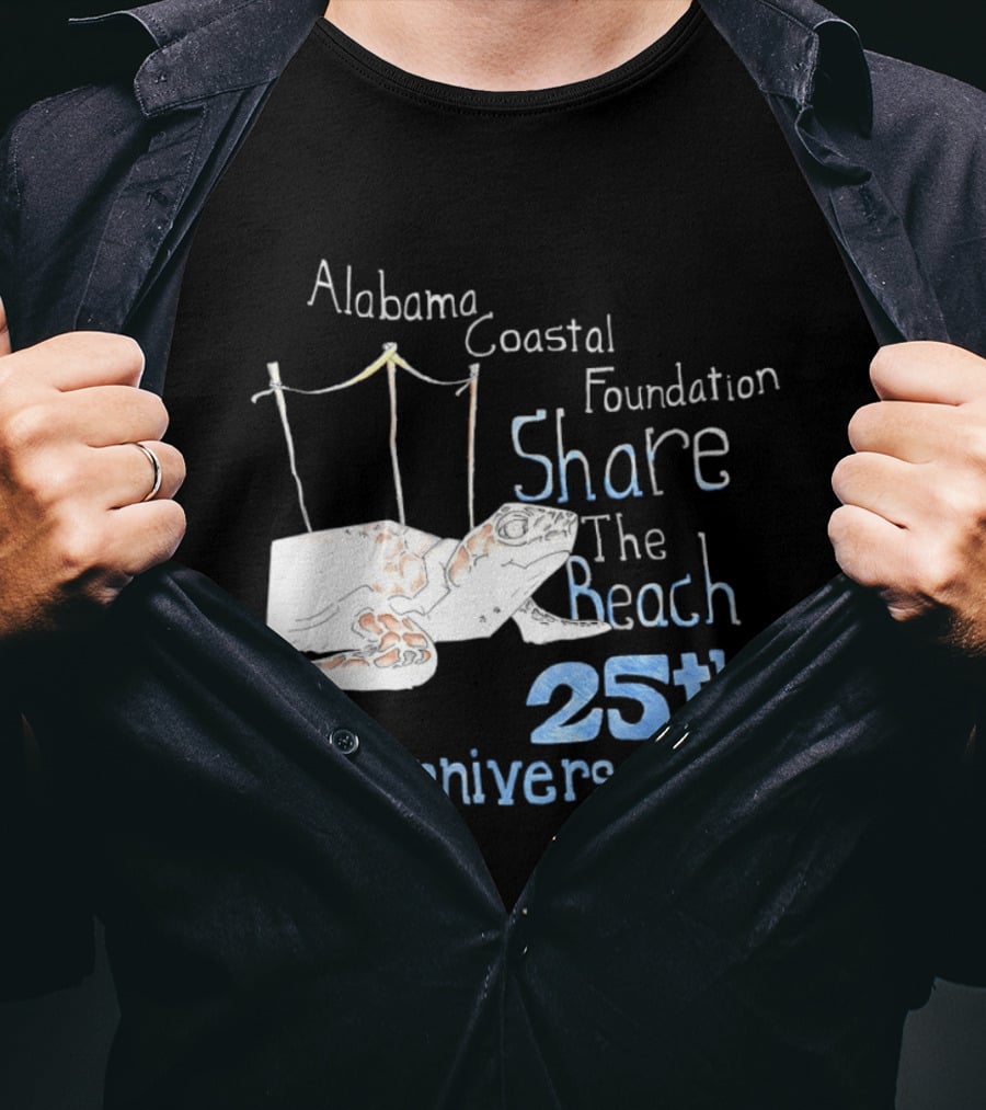 Alabama Coastal Foundation Share The Beach 25th Anniversary T-Shirt