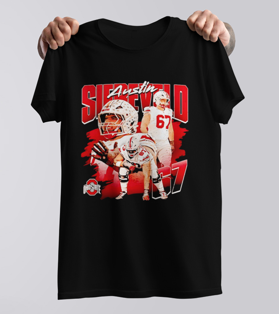 Austin Siereveld 67 Ohio State Buckeyes Football Player T-Shirt