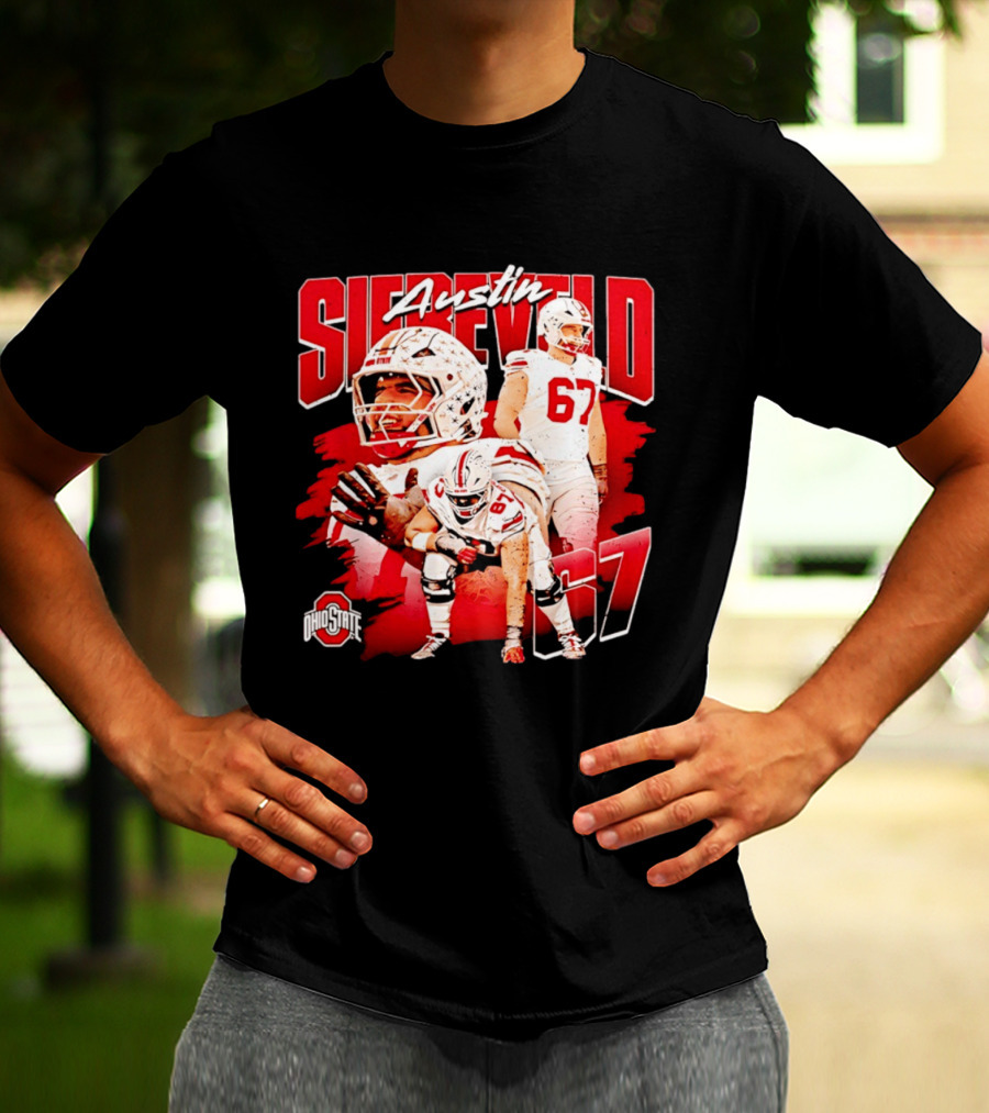 Austin Siereveld 67 Ohio State Buckeyes Football Player T-Shirt