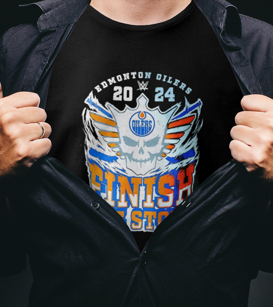 Edmonton Oilers Cody Rhodes Finish The Story 2024 T-Shirt