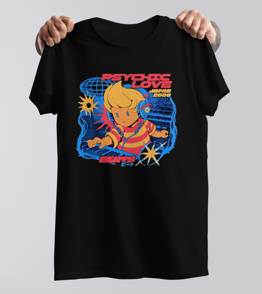 Psychic Love Japan 2006 Beats Retro Gaming Vibe T-Shirt