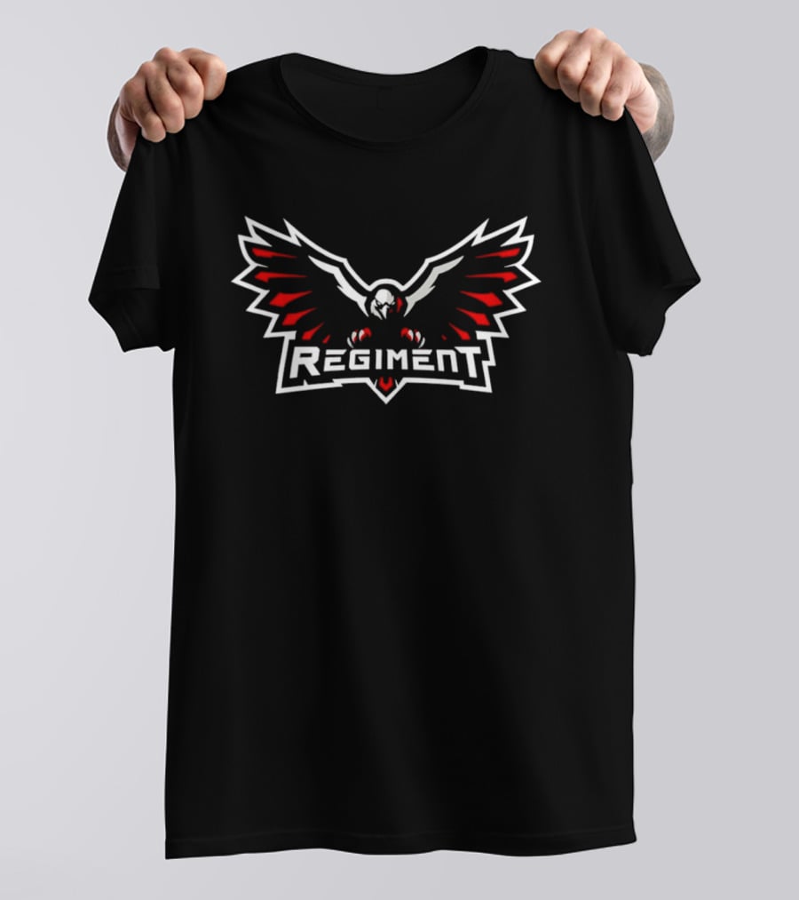 Regiment Eagle Wings Red White Gaming T-Shirt