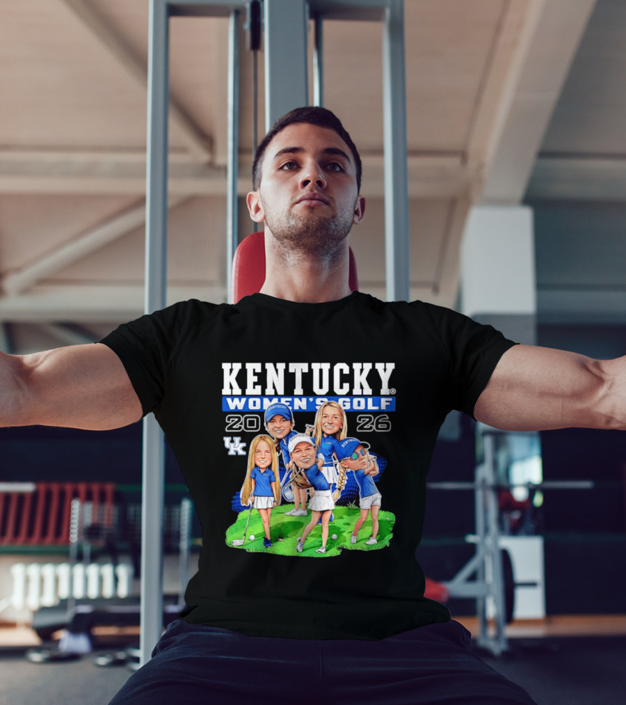 Kentucky Wildcats Women's Golf 2026 Caricature Team Players T-Shirt