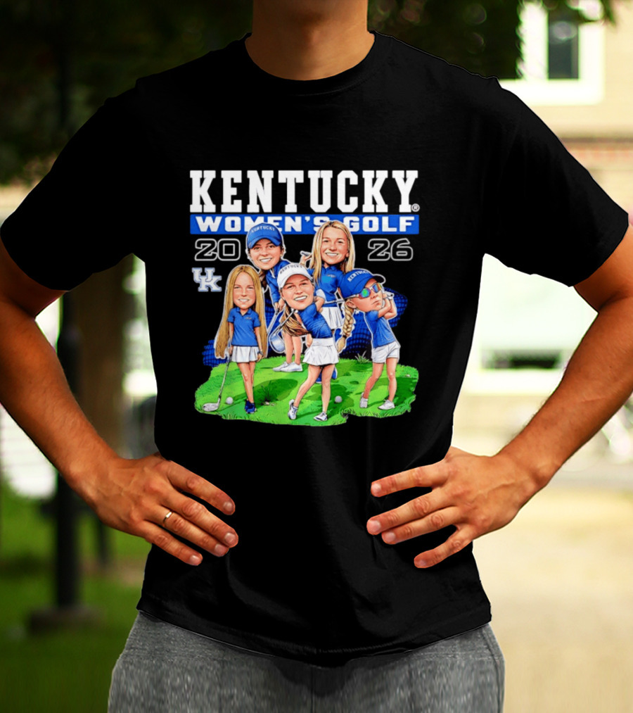 Kentucky Wildcats Women's Golf 2026 Caricature Team Players T-Shirt