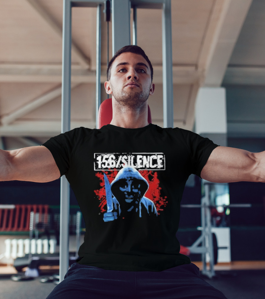156 Silence Vengeance Knife Red Splatter T-Shirt