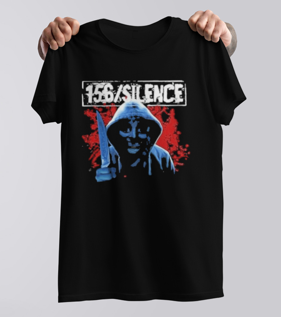 156 Silence Vengeance Knife Red Splatter T-Shirt