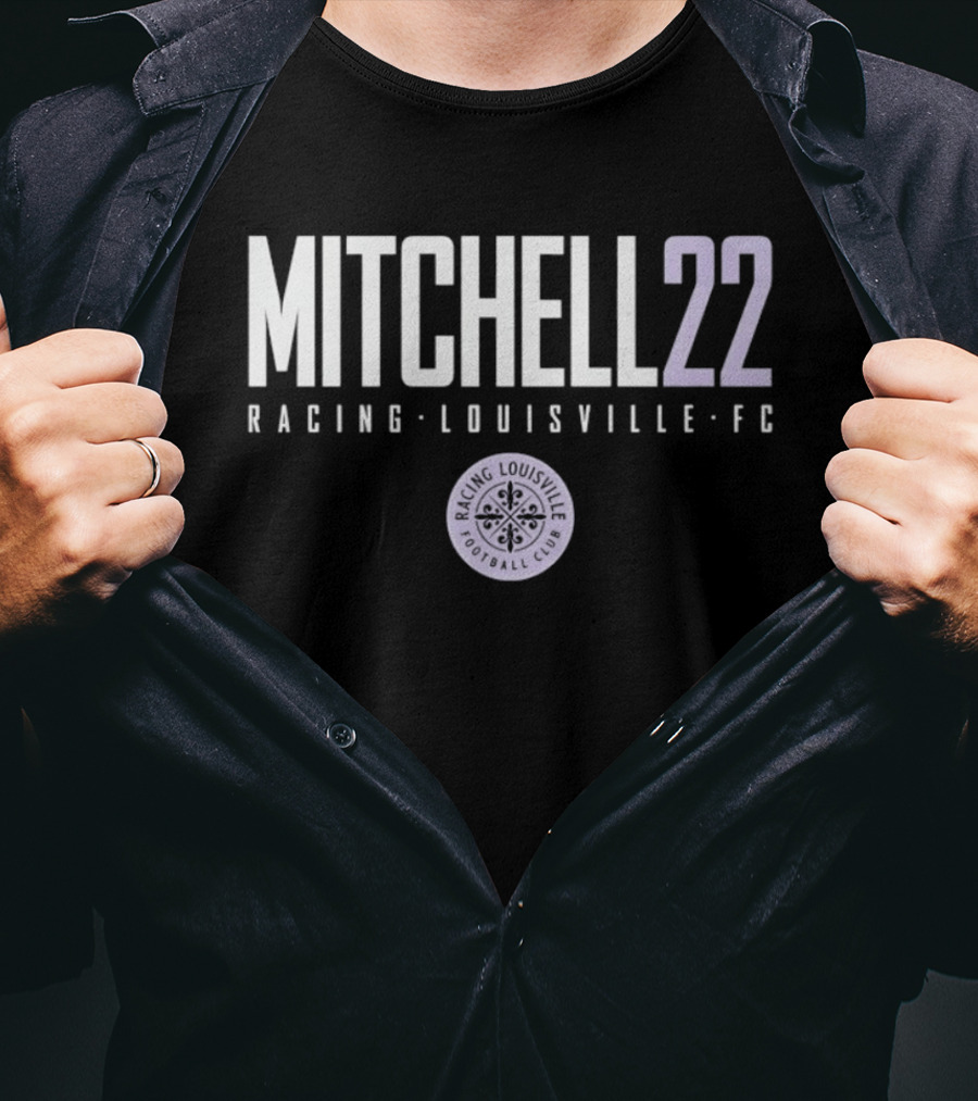 Mitchell 22 Racing Louisville FC Soccer Team Player T-Shirt