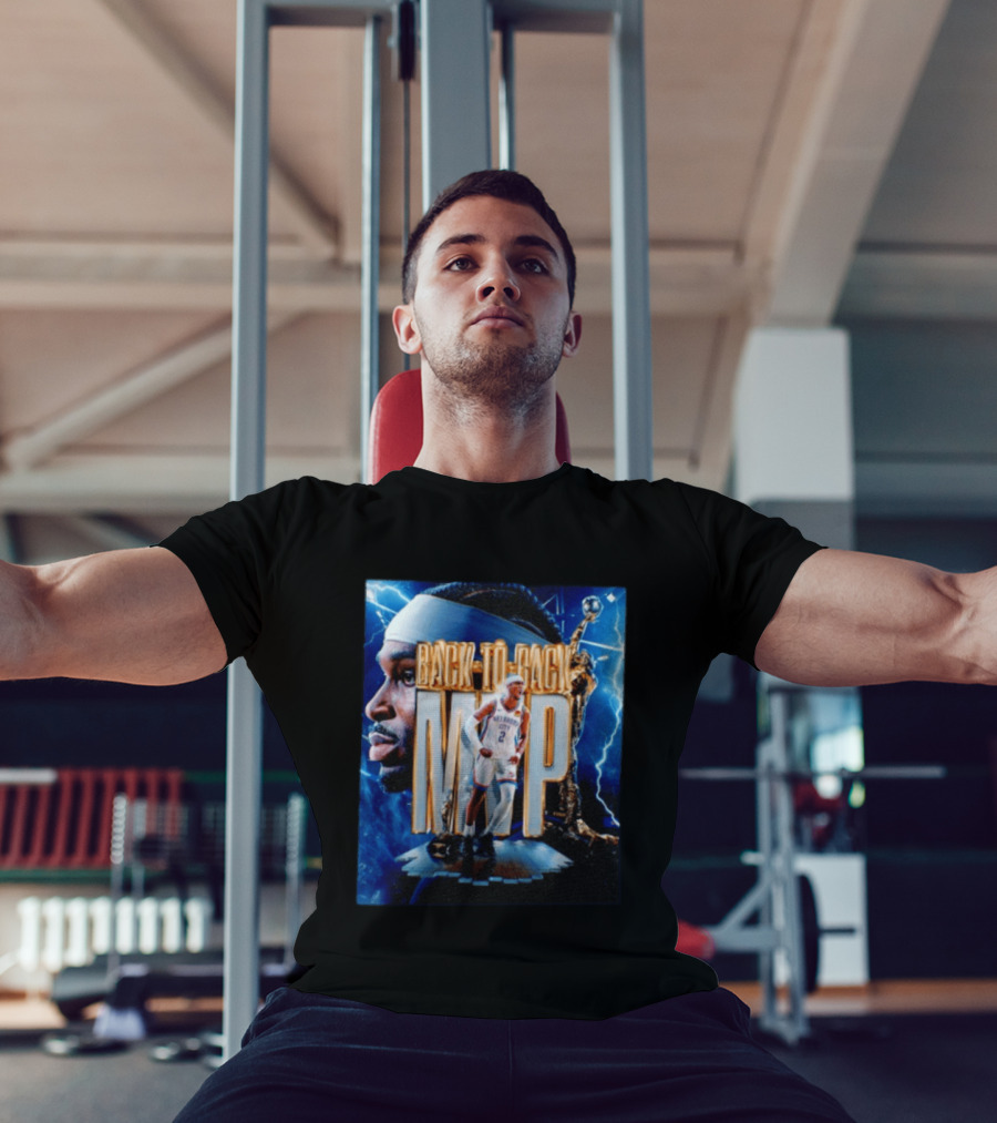 Shai Gilgeous Alexander Oklahoma City Back To Back MVP NBA Thunder T-Shirt
