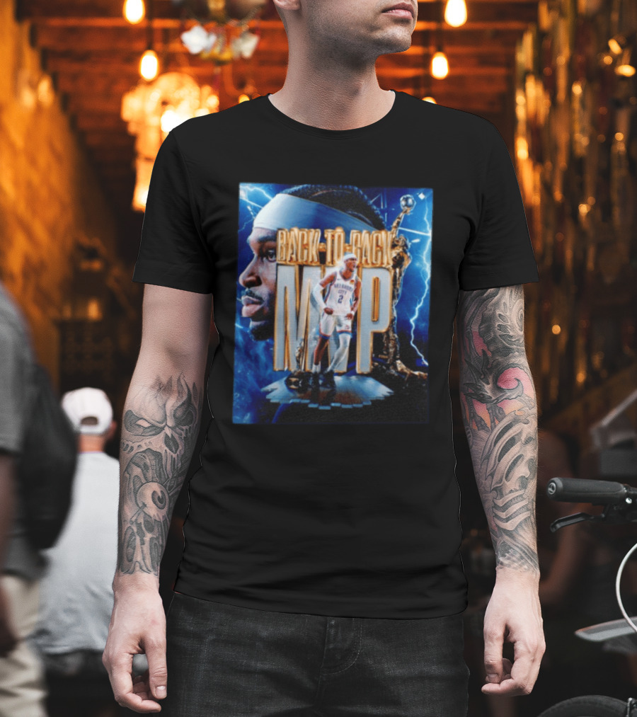 Shai Gilgeous Alexander Oklahoma City Back To Back MVP NBA Thunder T-Shirt