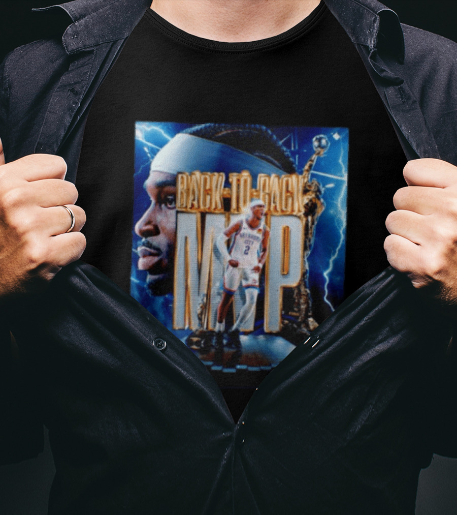Shai Gilgeous Alexander Oklahoma City Back To Back MVP NBA Thunder T-Shirt