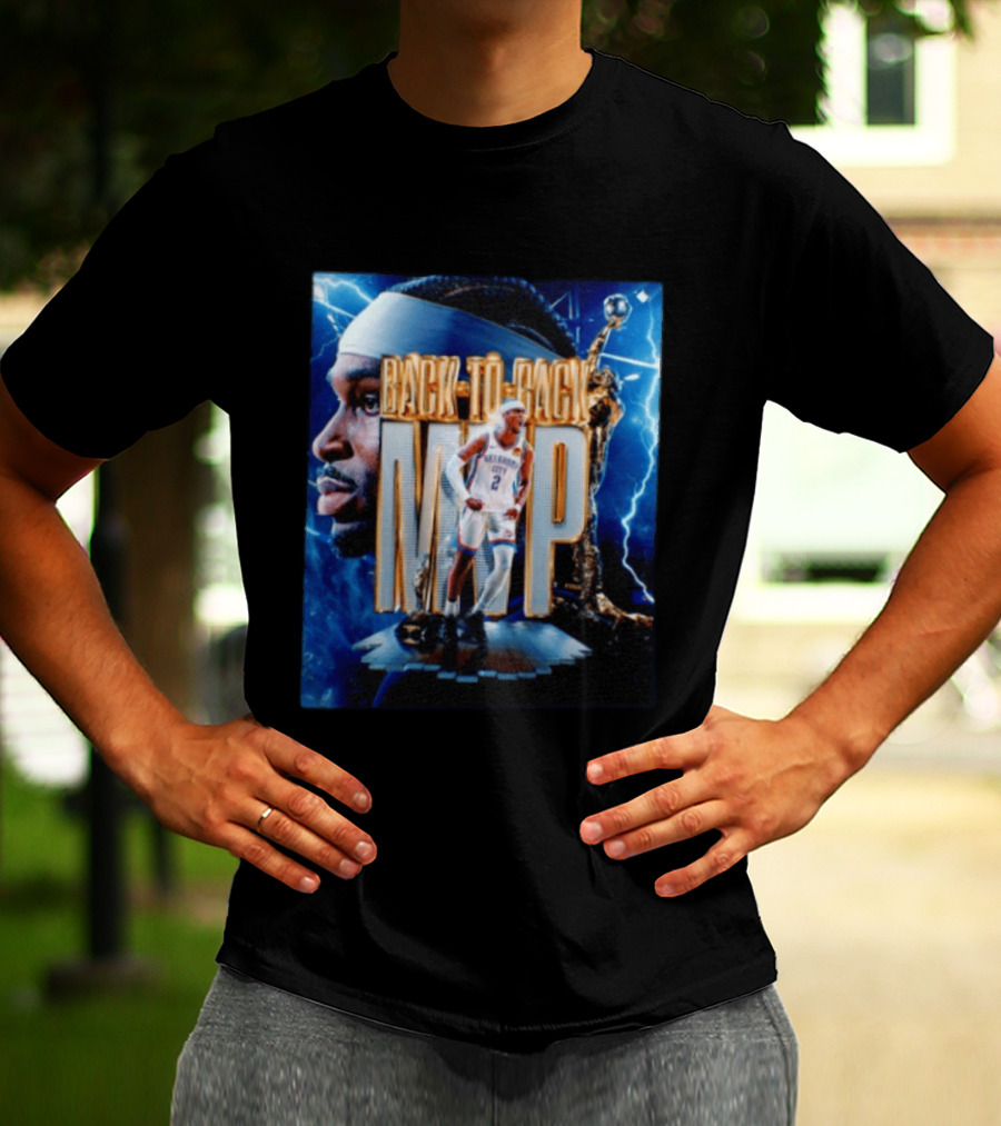 Shai Gilgeous Alexander Oklahoma City Back To Back MVP NBA Thunder T-Shirt
