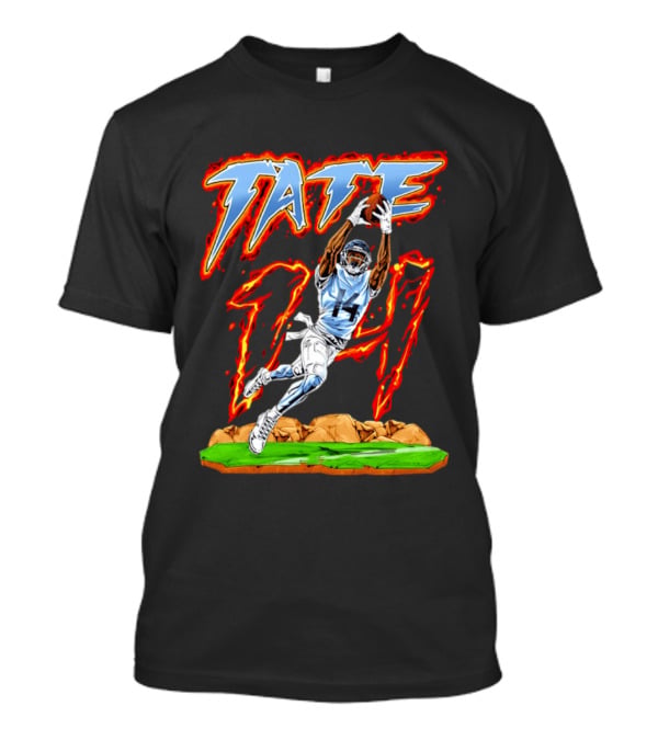 Tennessee Titans Carnell Tate Hand Drawn 17 Football T-Shirt