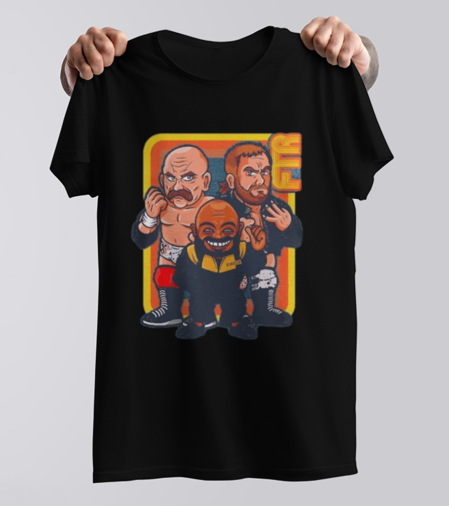 FTR And Stokely Hathaway Cartoon Characters Wrestlers T-Shirt